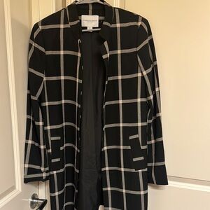 Carolina Belle Black and White Checkered Women's Coat
